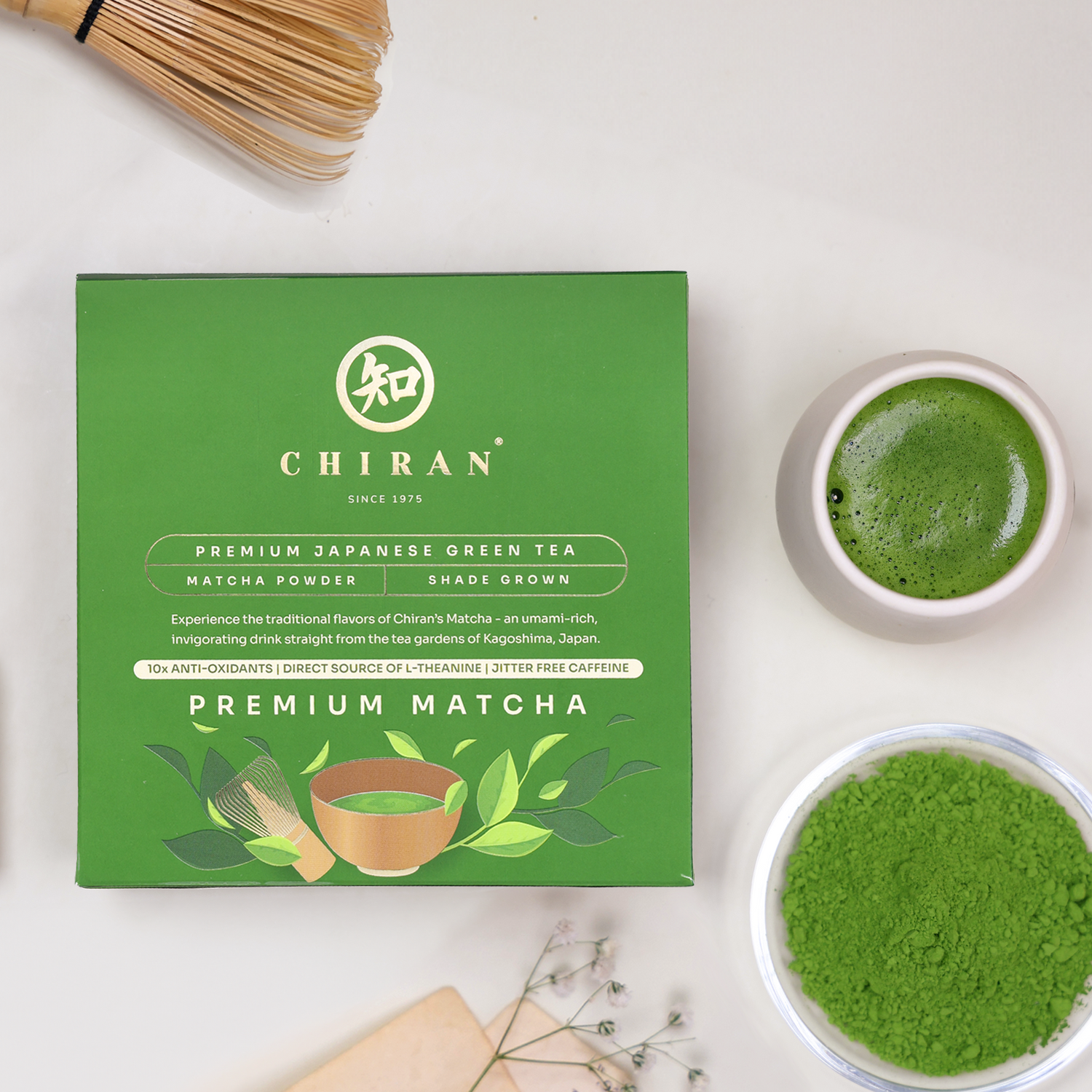 Premium Japanese Matcha Powder, Chiran Matcha from Kagoshima, Matcha in India, Benefits of Matcha